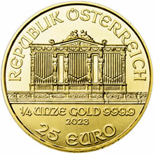 Náhled - Wiener Philharmoniker  1/4 Oz - Investiční zlatá mince
