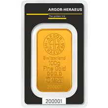 Náhled - Argor Heraeus SA 100 gramů - Investiční zlatý slitek